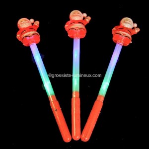 B&acirc;ton Lumineux Led 33cm  "P&egrave;re No&euml;l"