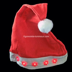 Bonnet de Noel lumineux "Flocons"
