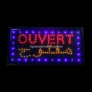 Enseigne Led OUVERT ARABE